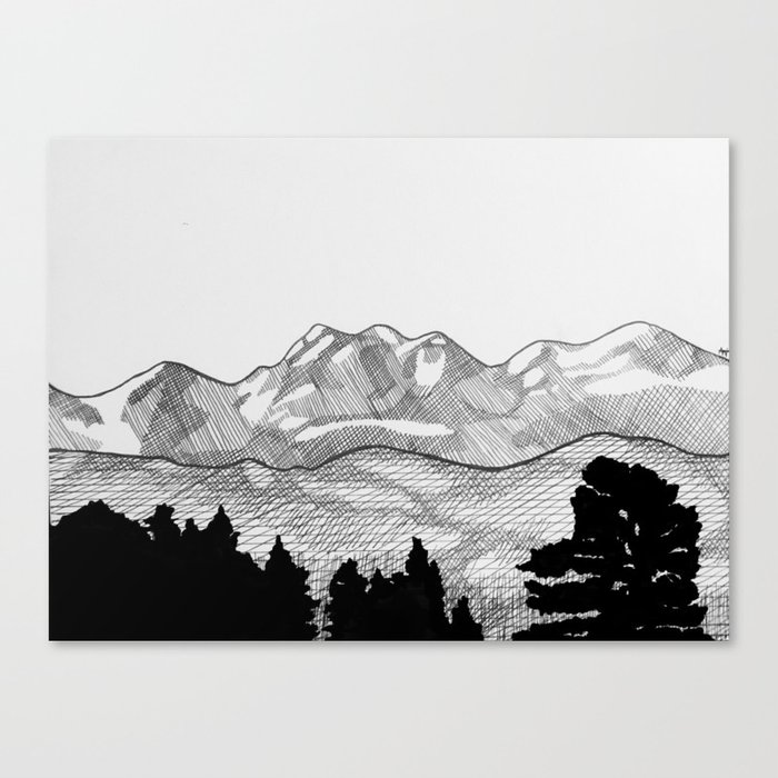 Colorado Mountains Canvas Print By Scatterbrained Society6