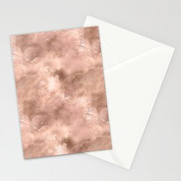 Glam Rose Gold Metallic Texture Stationery Card