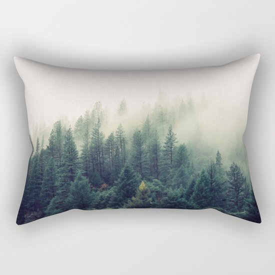 The Foggy Forest Rectangular Pillow