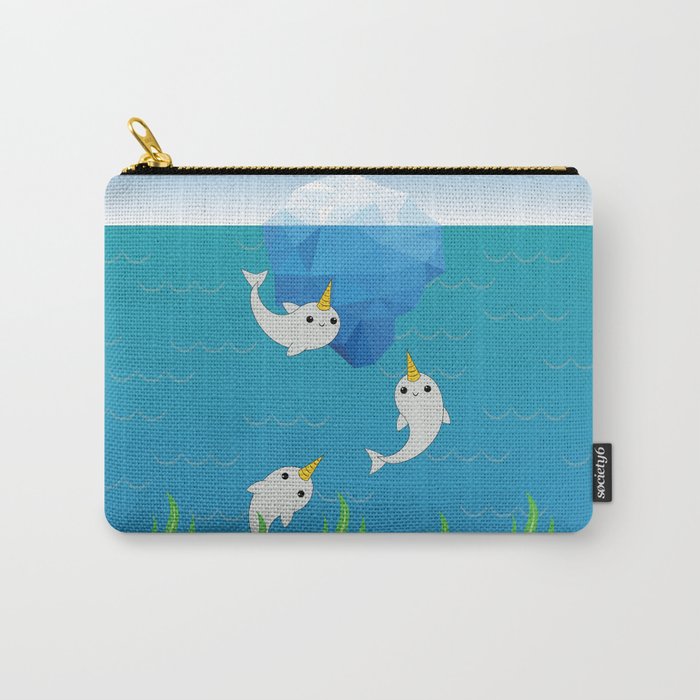 Swimming Narwhals Carry-All Pouch