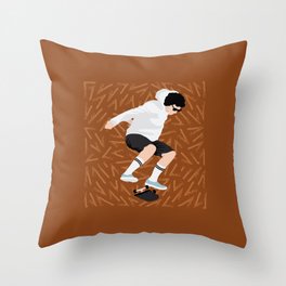 Skater Boy in the Air Throw Pillow