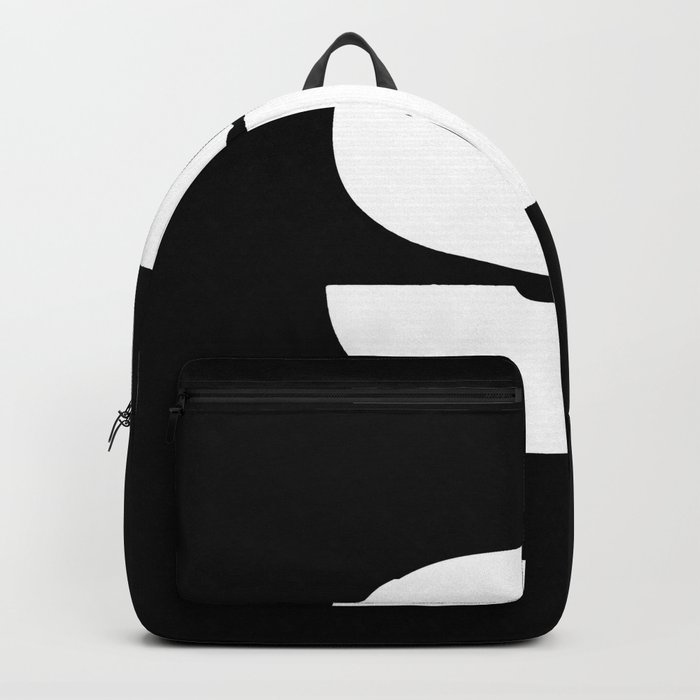 s (White & Black Letter) Backpack