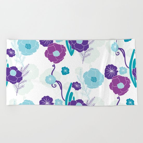 Floral pattern Beach Towel