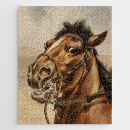 Cow Pony Frisky and Played Out by Herman W Hansen Jigsaw Puzzle
