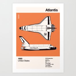Atlantis - Orange Art Print