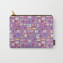 Proud To Be a Nurse Pattern / Purple Carry-All Pouch