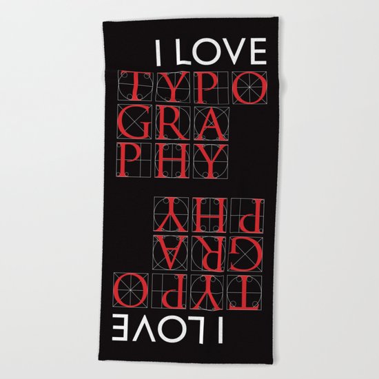 Typography Beach Towel