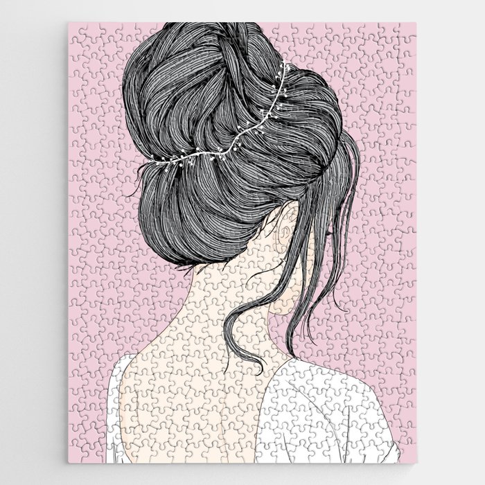 Beautiful Bride Wedding Fashion Hairstyle Jigsaw Puzzle