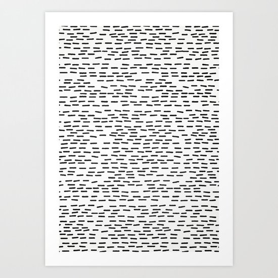 BLACK STRIPES Art Print