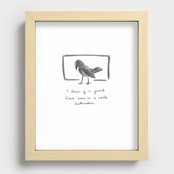 Crow Recessed Framed Print