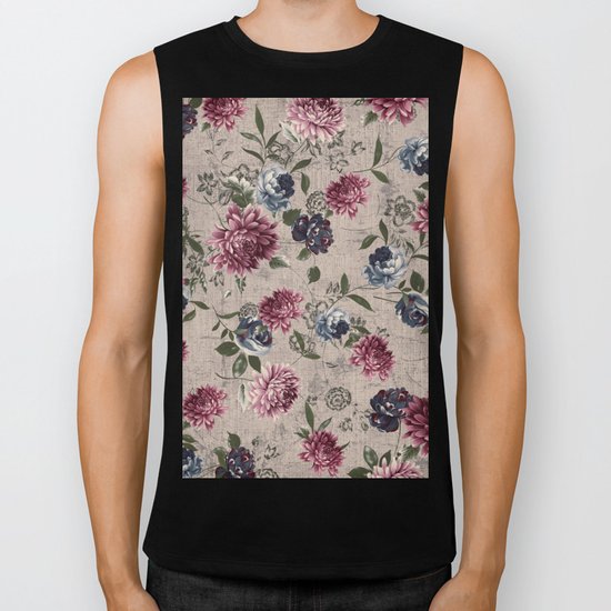 Floral Pattern Biker Tank
