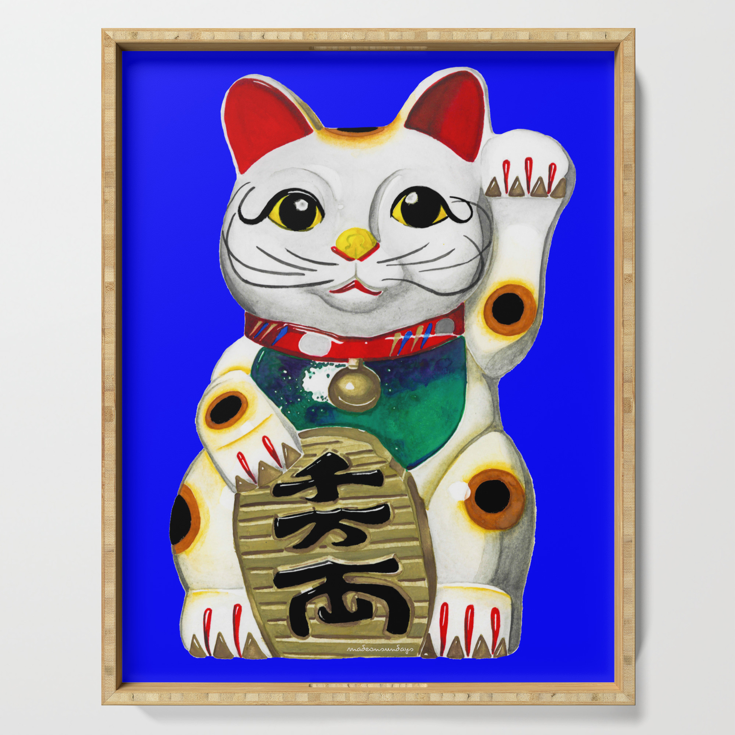 blue lucky cat