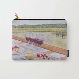 Wine Train Happy Hour Carry-All Pouch | Stilllife, Fruit, Painting, Vintage, Drinks, Travel, Wine, Vineyard, Happyhour, Winetasting 