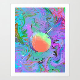Ragged Peach Art Print