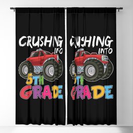 Crushing Into 5th Grade Monster Truck Blackout Curtain