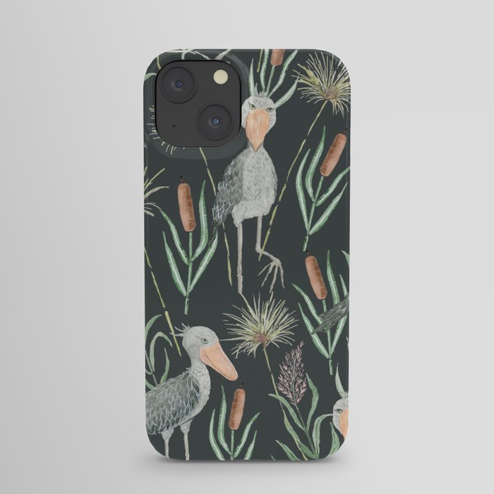 The Magnificent Shoebill Pattern iPhone Case