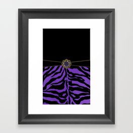 Purple Zebra Background Framed Art Print