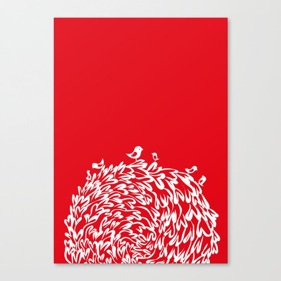 Red Birds Canvas Print