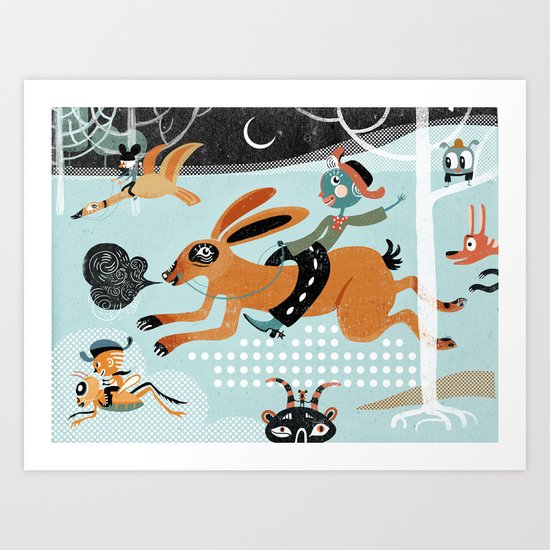 Night run Art Print