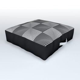 Optical Pyramids Outdoor Floor Cushion | Sacredgeometry, Pattern, Illusion, Black And White, Hallucination, Graphicdesign, Opart, Divisionism, Pop Art, Geometric 