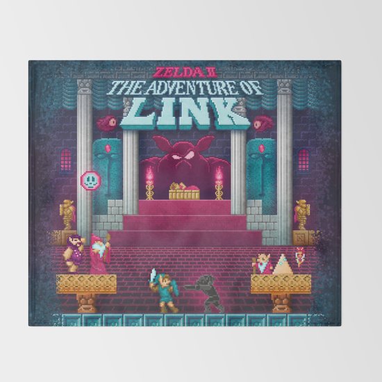 The Link Adventure of Zelda, too Throw Blanket