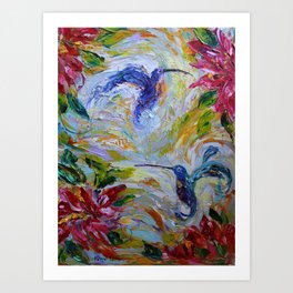 Hummingbird Dance Art Print