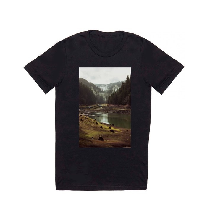 Foggy Forest Creek T Shirt