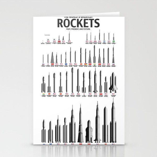 The World's Greatest Rockets - Past, Present, and Future Stationery Cards