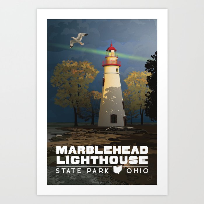 Marblehead Lighthouse State Park Art Print