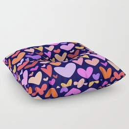 Valentine's Hearts Pattern Love Romantic February Gifts for Her Floor Pillow