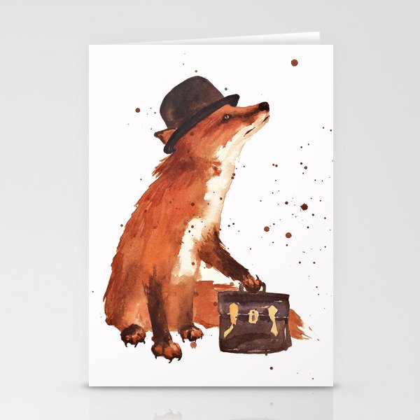 Downtown Fox Stationery Cards