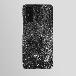 Black Night Glitter #1 (Faux Glitter) #shiny #decor #art #society6 Android Case