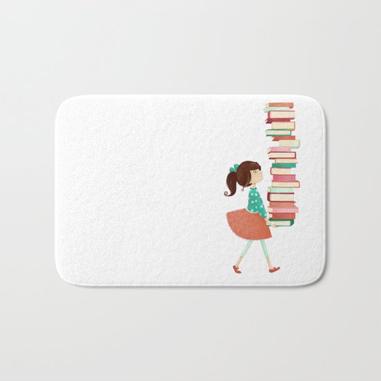 Library Girl Bath Mat