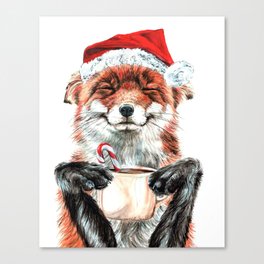Morning Fox Christmas Canvas Print