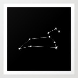 LEO Black & White – Zodiac Astrology Star Constellation Art Print