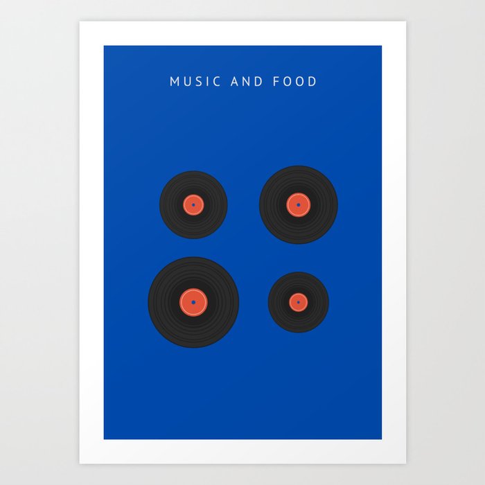 MUSIC and food Art Print