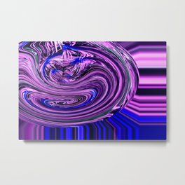 BLUE PURPLE ABSTRACTION Metal Print