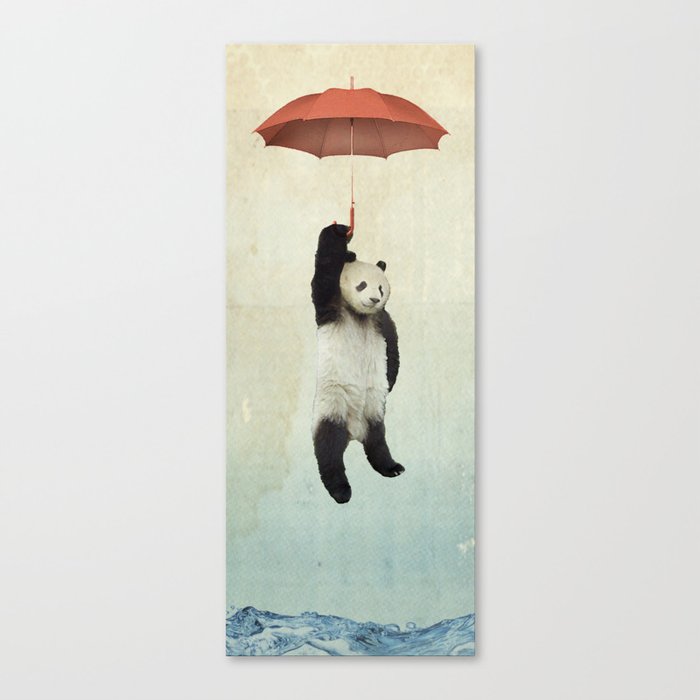 Pandachute Canvas Print
