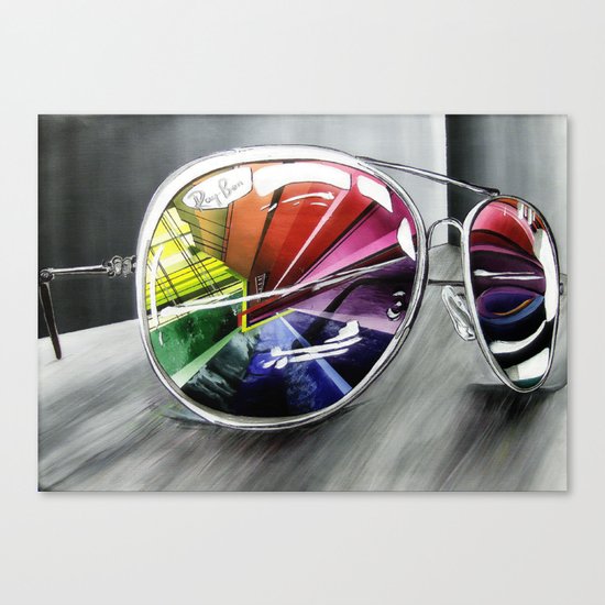 Psychedelic Sunglasses Canvas Print
