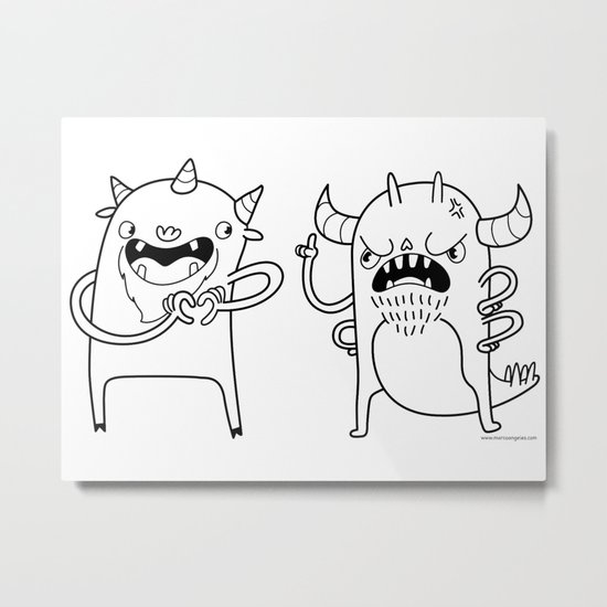 Monster Dialogues Metal Print