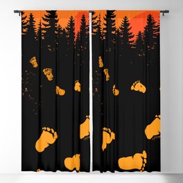 Bigfoot Tracks At Sunset Blackout Curtain