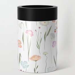 Pretty Wildflowers Floral Pattern Can Cooler