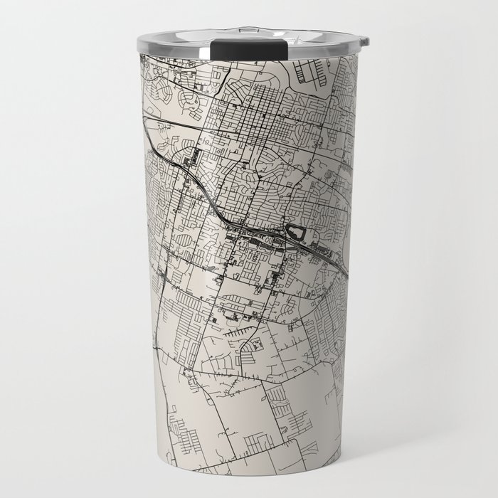 Texal, Killeen - city map - black and white Travel Mug