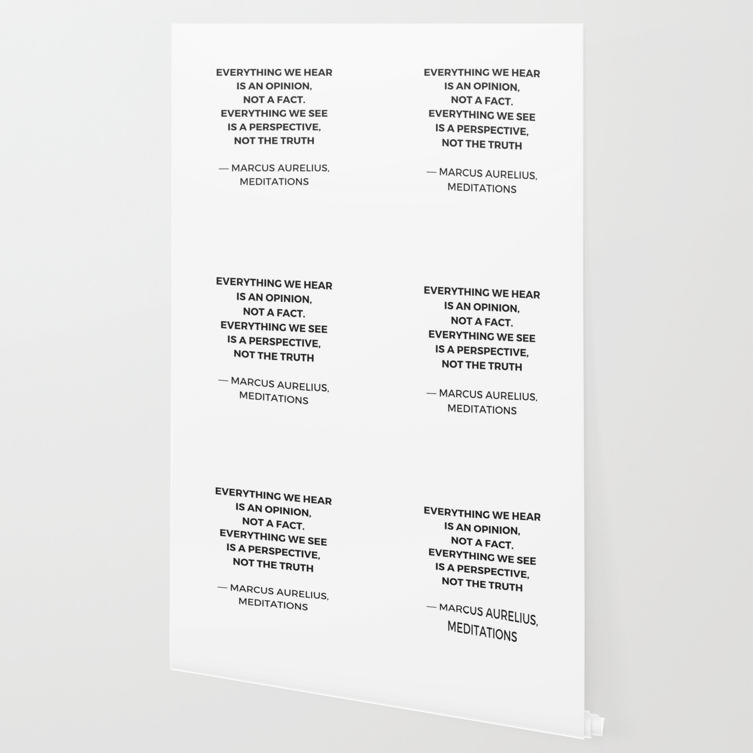 Stoic Inspiration Quotes Marcus Aurelius Meditations Everything We Hear Is An Opinion Not A Fact Wallpaper By Myrainbowlove Society6