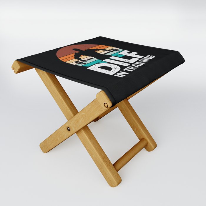 DILF In Training Funny Vintage Folding Stool