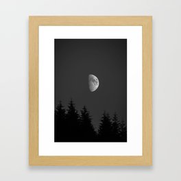 Moon Night Campsite vibes Framed Art Print