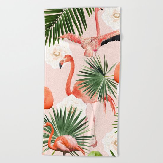 Flamingo Guava #society6 #decor #buyart Beach Towel