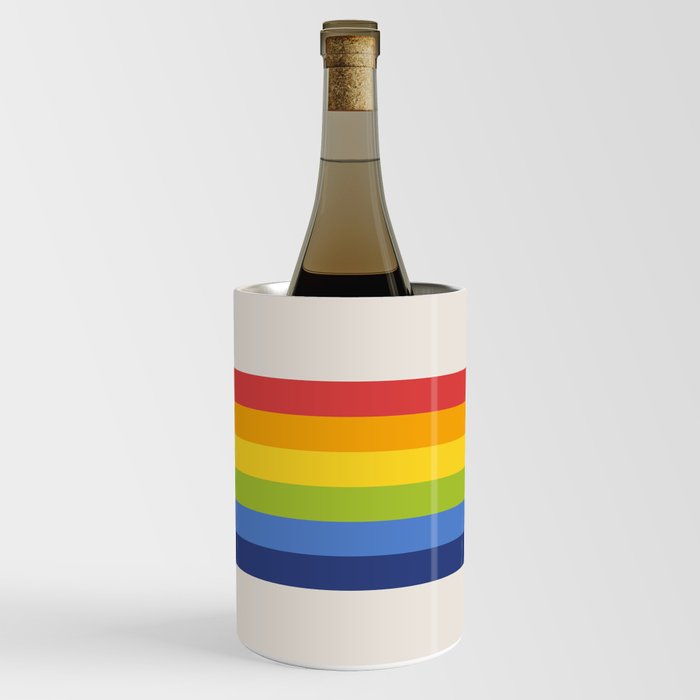 Retro Rainbow Stripe Wine Chiller