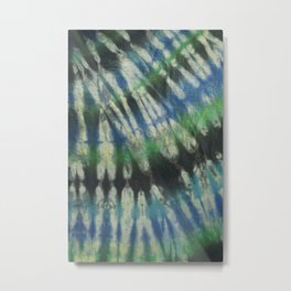 Tie Dye Blue Green 11 Metal Print | Acrylic, Oil, Pilates, Turquoise, Stripes, Digital, Exercise, Ink, Watercolor, Black 