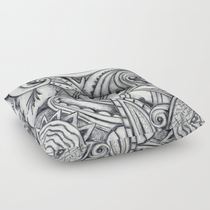 Art Deco Leaves & Swirls Floor Pillow
